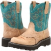 Tan Buffalo/Teal Ariat Fatbaby Sheila for Women (Size 8.5)