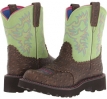 Distressed Ostrich Print/Lime Ariat Fatbaby Sheila for Women (Size 9.5)