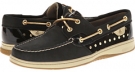 Black/Gold Metallic Dot Sperry Top-Sider Bluefish 2-Eye for Women (Size 5)