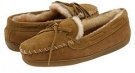 Golden Tan Minnetonka Sheepskin Hardsole Moccasin for Men (Size 9)