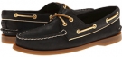 Black/Gold Metallic Piping Sperry Top-Sider A/O 2 Eye for Women (Size 7.5)