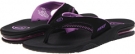 Black/Black/Purple Reef Fanning W for Women (Size 9)