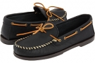 Black Smooth Leather Minnetonka Camp Mocc for Men (Size 12)