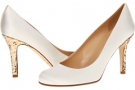 Ivory Satin/Gold Glitter Heel Kate Spade New York Karolina for Women (Size 5)