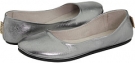 Pewter Metallic Nappa French Sole Sloop for Women (Size 9.5)