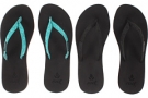 Black/Black & Black Aqua 2 Reef Ginger 2-Pair Variety Pack for Women (Size 6)