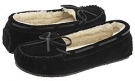 Black Suede Minnetonka Cally Slipper for Women (Size 8)