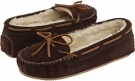 Chocolate Suede Minnetonka Cally Slipper for Women (Size 9)