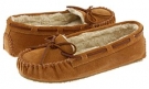 Cinnamon Suede Minnetonka Cally Slipper for Women (Size 7)