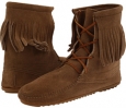 Taupe Suede Minnetonka Tramper Ankle Hi Boot for Women (Size 4)