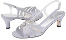 Silver Satin David Tate Rosette for Women (Size 7.5)