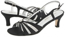 Black Satin David Tate Rosette for Women (Size 4)