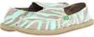 Zebra Aqua Sanuk I'm Game for Women (Size 7)