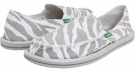 Zebra Grey Sanuk I'm Game for Women (Size 8)