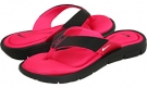 Black/White-Vivid Pink Nike Comfort Thong for Women (Size 9)