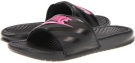 Black/Vivid Pink-Black Nike Benassi JDI Slide for Women (Size 11)