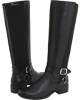 Black Burnished Leather Fitzwell Mentor/Wide Calf Boot for Women (Size 6.5)