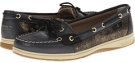 Black/Dark Gold Metallic Foil Sperry Top-Sider Angelfish for Women (Size 8.5)