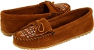 Brown Suede Minnetonka Suede Studded Moc for Women (Size 10)