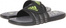 Black/Solar Slime/Neo Iron Metallic adidas adissage SC for Men (Size 17)