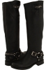 Black Pebbled Leather Frye Jenna Chain Tall for Women (Size 6.5)