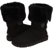 Black Sheepskin UGG Bailey Button Triplet for Women (Size 6)