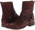 Cognac Stone Antiqued Frye Phillip Harness for Men (Size 8)