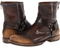 Dark Brown Brush Off Frye Phillip Harness for Men (Size 10.5)