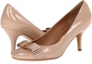 New Bisque Patent Salvatore Ferragamo Carla for Women (Size 8.5)