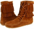 Minnetonka Double Fringe Front Lace Boot Size 8