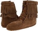 Minnetonka Double Fringe Front Lace Boot Size 8