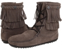 Minnetonka Double Fringe Front Lace Boot Size 5