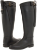 Black Equestrian Buckle Strap Rainboot Women's 11