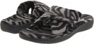 Dark Grey Zebra VIONIC with Orthaheel Technology Relax Slipper for Women (Size 6)