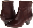 Dark Brown Soft Vintage Leather Frye Steffi Zip Bootie for Women (Size 11)