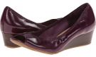 Elderberry Saffiano Patent Cole Haan Air Tali OT Wedge 40 for Women (Size 6)