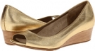 Cole Haan Gold Saffiano Metallic Cole Haan Air Tali OT Wedge 40 for Women (Size 10)