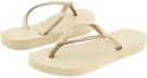 Sand Grey/Light Gold Havaianas Kids Slim Flip Flops for Kids (Size 11)