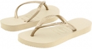 Sand Grey/Light Gold Havaianas Kids Slim Flip Flops for Kids (Size 13)