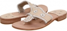 Bone/White Jack Rogers Palm Beach Navajo Flat for Women (Size 8)