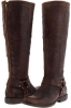 Dark Brown Antiqued Frye Phillip Harness Tall for Women (Size 5.5)