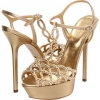 Vanille/Crystal Golden Shadow Sergio Rossi Vague for Women (Size 7)