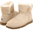 Sand UGG Mini Bailey Button for Women (Size 8)