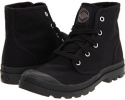 Black/Black Cow Silk Palladium Pampa Hi for Women (Size 6.5)