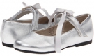 Silver Metallic Pazitos Classic Ballerina MJ PU for Kids (Size 7)