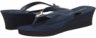 Midnight Blue Tommy Bahama Bimini Flip Flop Wedge for Women (Size 8)