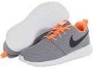 Wolf Grey/Atomic Orange/White/Black Nike Roshe Run for Men (Size 8.5)