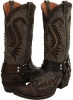 Brown Crackle Stetson Snip Toe Harness Boot for Men (Size 9)