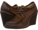 Brown Oiled Suede Frye Caroline Lace Up for Women (Size 9.5)