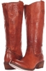 Cognac Antique Soft Full Grain Frye Carson Tab Tall for Women (Size 6)